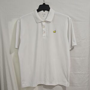 Masters Tech Mens XL Masters White Polo Shirt with Embroidered Logo